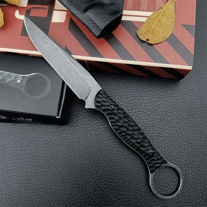 Fixed Blade Ring Knife G10 Handle