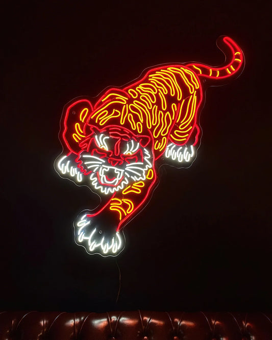 Tiger Motif Neon Sign, Man Cave