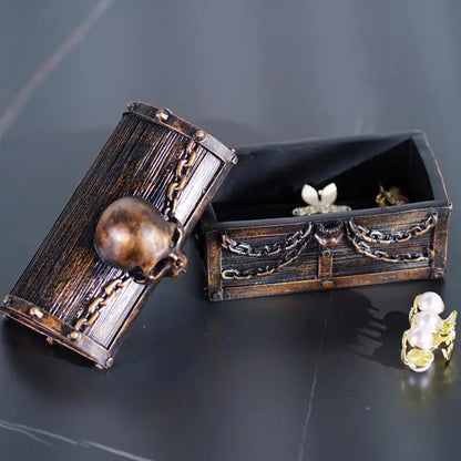 Jewelry Box With Skull & Chains Trinket Collection