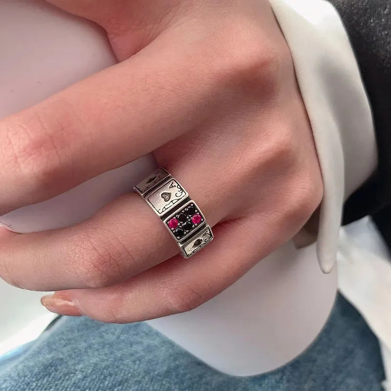 Vintage Playing Cards Rings for Women