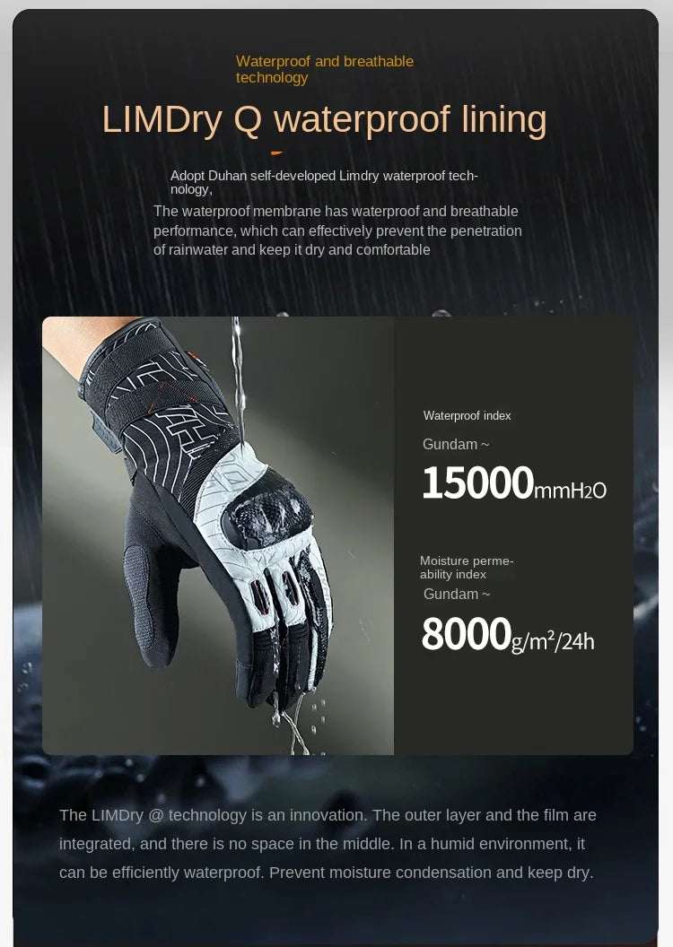 DUHAN W2 All-Weather Motorcycle Gloves Unisex