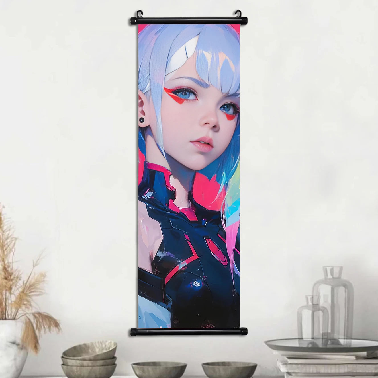 Cyberpunk Rebecca: Vibrant Wall Art