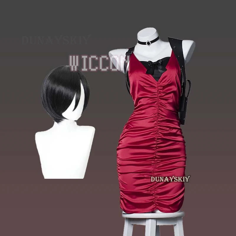 Ada Wong Evil Cheongsam Cosplay Costume Set