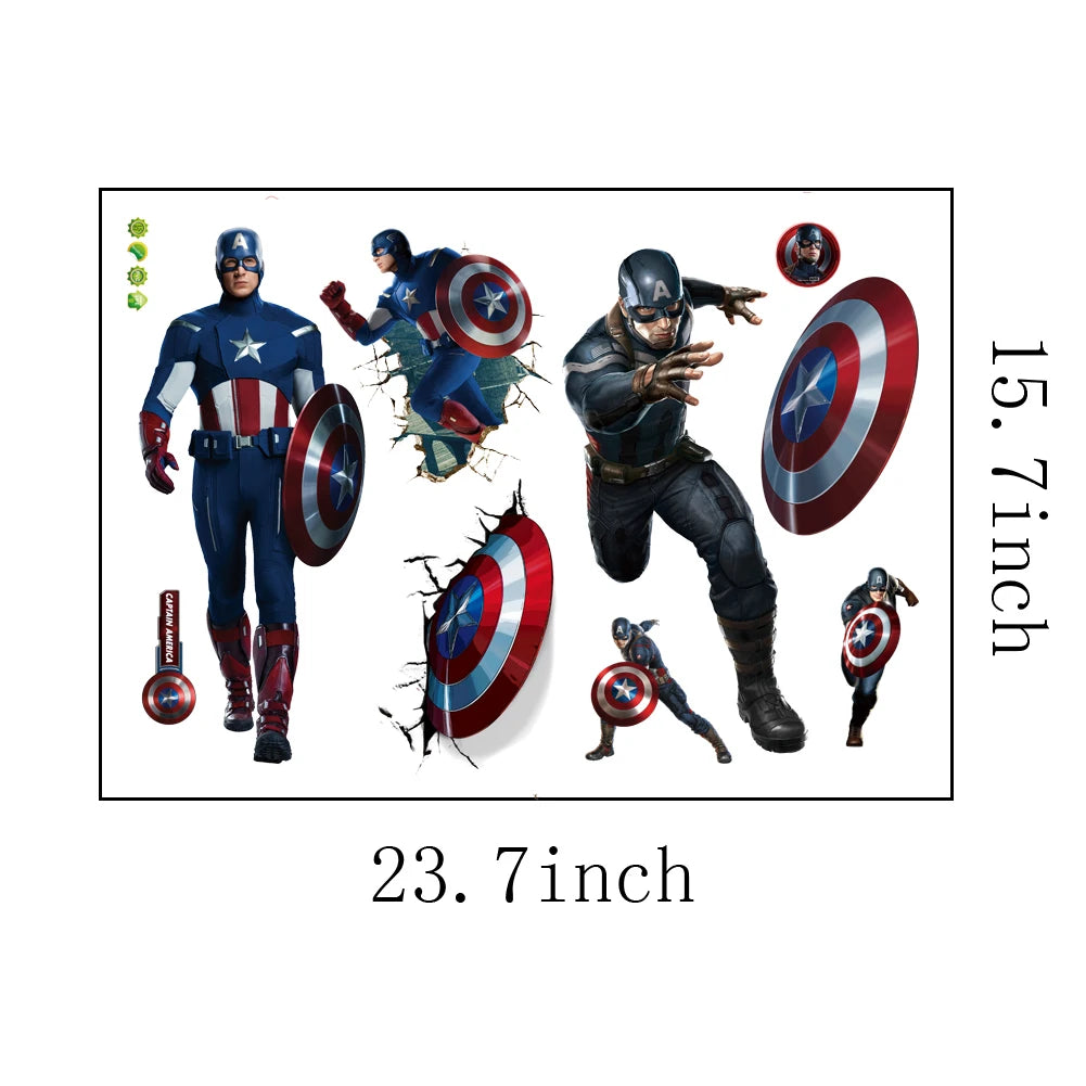 Heroic Wall Stickers - Marvel Vinyl Decor for Kids