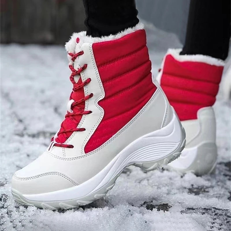 ChicWarm Waterproof Winter Ankle Platform Boots