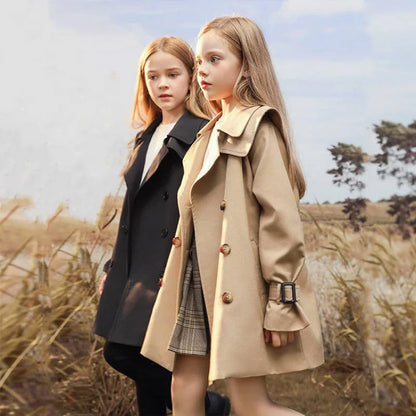 Spring Autumn Girls Trench Coat