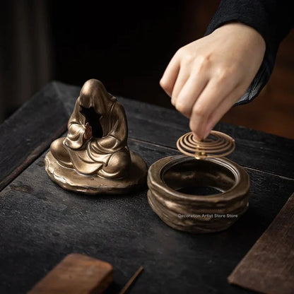 Zen Harmony Ceramic Incense Burner & Decor Holder