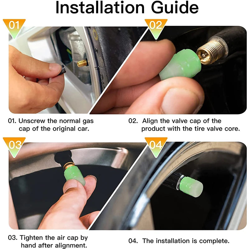 GlowBoost Night Valve Caps for Motorcycles