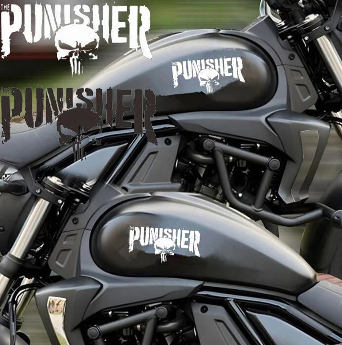 Punisher Reflections: Waterproof Helmet Decals & Stickers