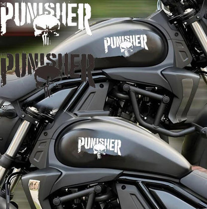 Punisher Reflections: Waterproof Helmet Decals & Stickers