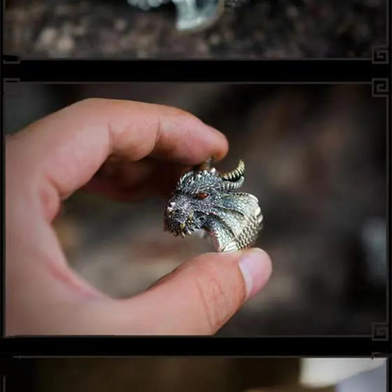 Ethnic Style Fire-Breathing Dragon Ring