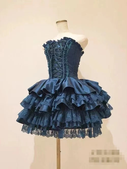 Lace Elegance: Japanese Gothic Lolita Dress