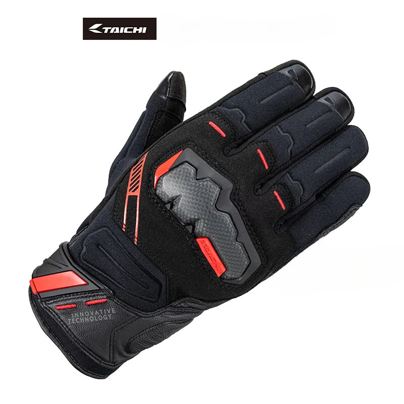 RSTAICHI Men's Retro Touchscreen Motorcycle Gloves