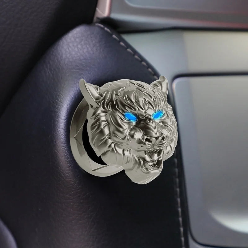 Ignition Bling: Metal Button Cover for Stylish Interiors