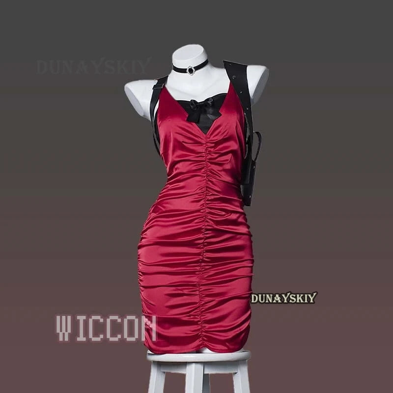 Ada Wong Evil Cheongsam Cosplay Costume Set