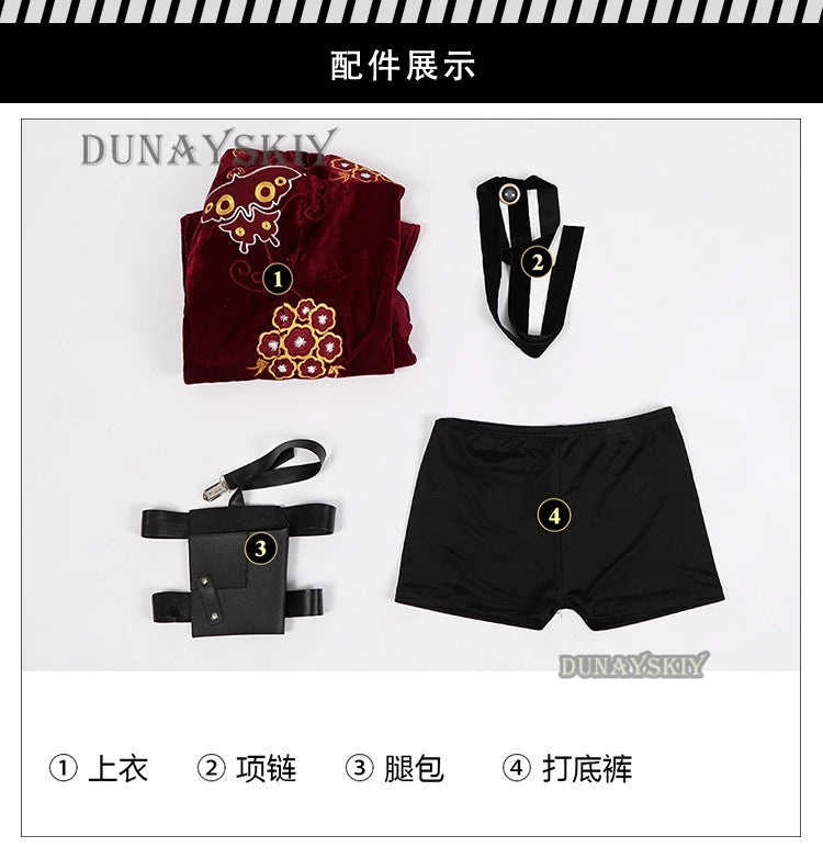 Ada Wong Evil Cheongsam Cosplay Costume Set