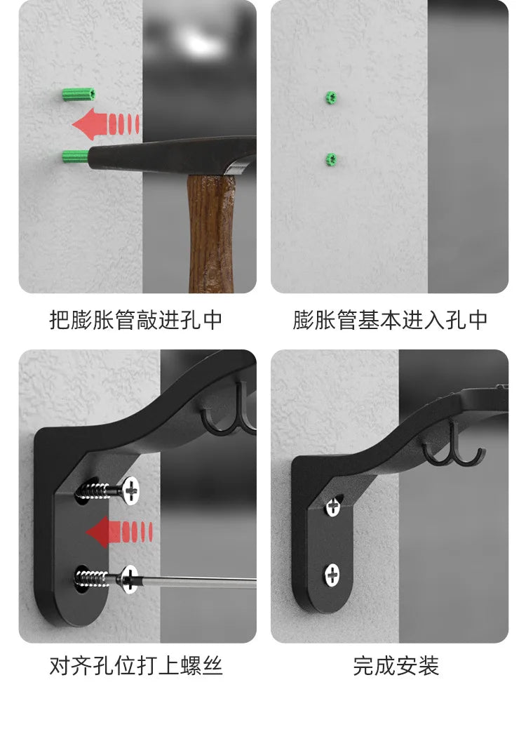 CFMOTO Motorcycle Helmet Storage Hooks - Wall Mount