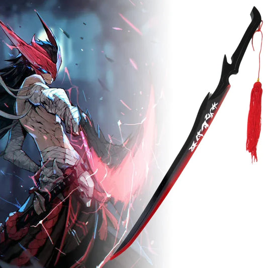 Yone Katana: League of Legends Wooden Prop Sword