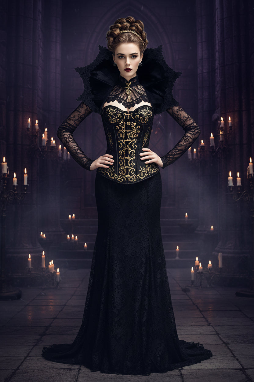 Gothic Vampire Collar Cape — Velvet Victorian · Cosplay