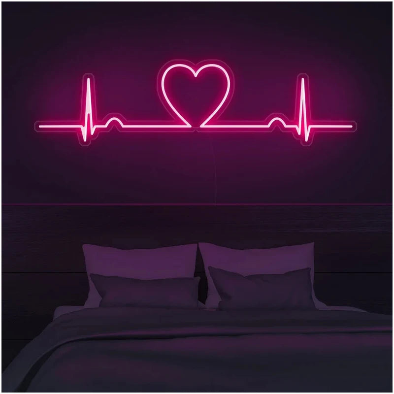 Heartbeat Neon Light for Room Decoration