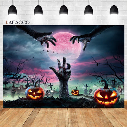 Moonlit Feline: Halloween Bat Castle Backdrop
