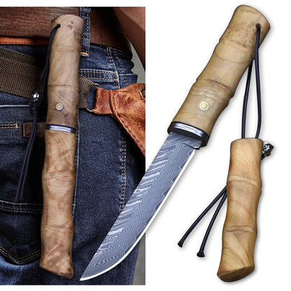 Bamboo Fest Damascus Jungle Knife Collection