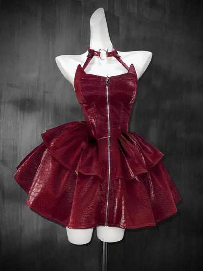 Vintage Y2K Halter Dress & Crop Jacket Set