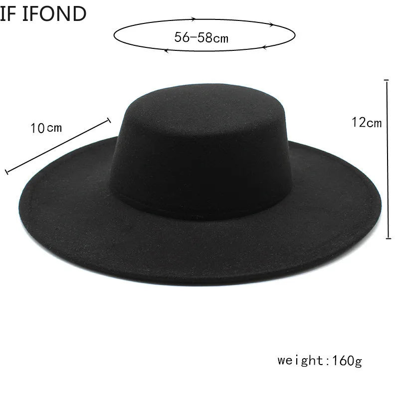 Wide Brim Fedora Hat — Women's French Style