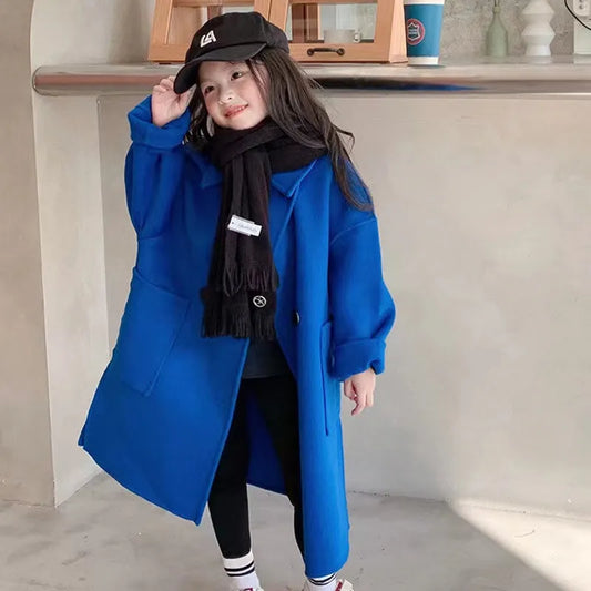 Girls Kids Woolen Coat