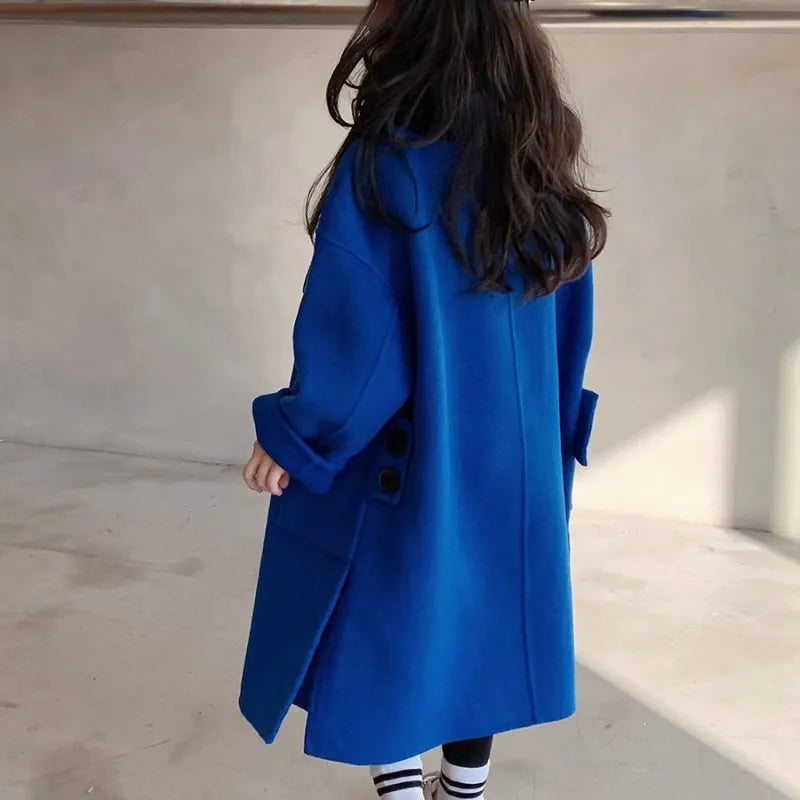 Girls Kids Woolen Coat