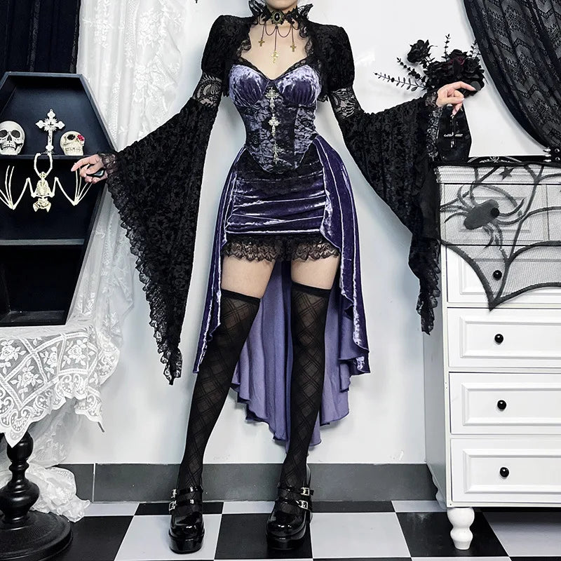 Goth Dark Gorgeous Victoria Gothic Velvet A-line Dresses