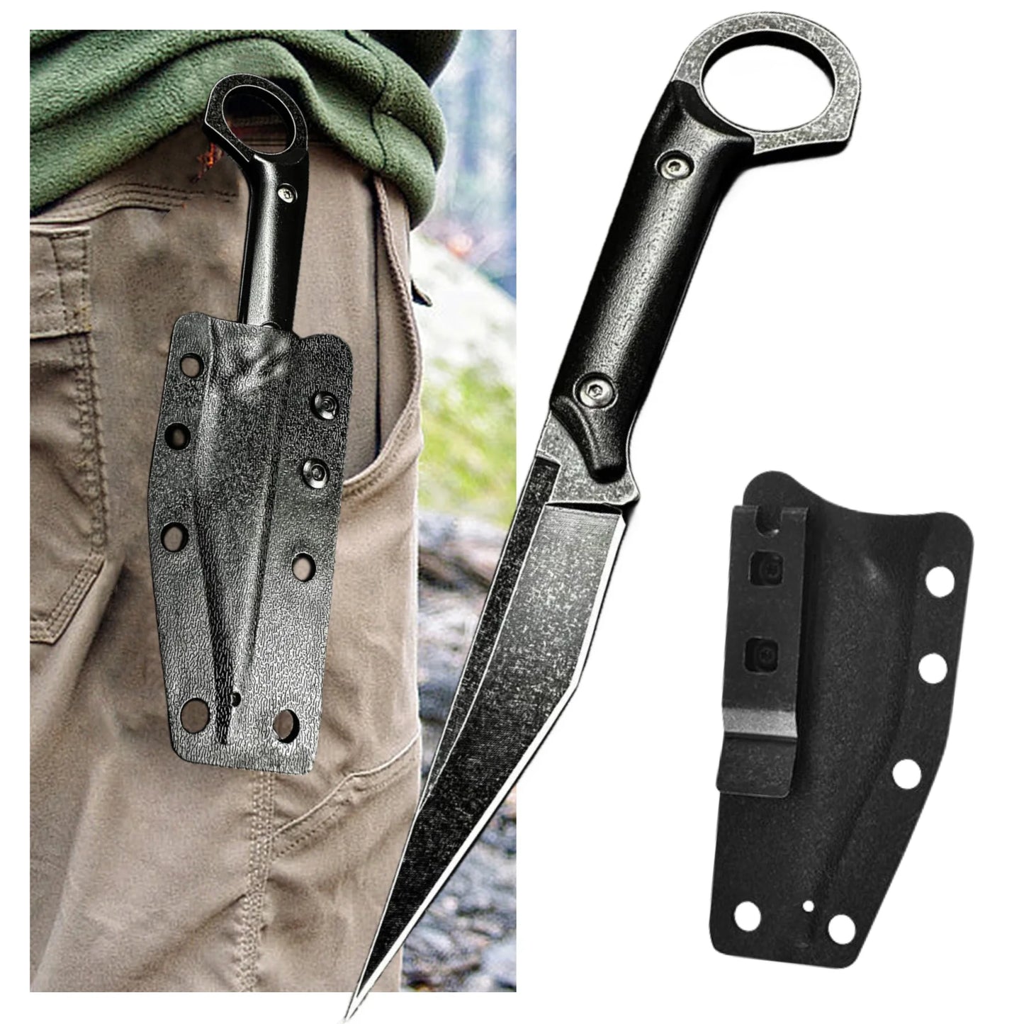 EDC Survival Straight Knife — 8cr13mov Blade + G10 Handle