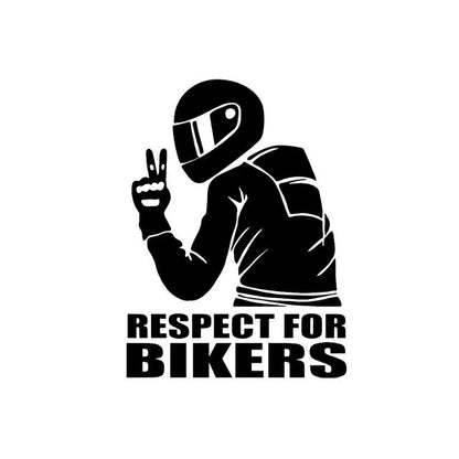 Respect Biker Sticker For Motorcycle Vinyl 3D
