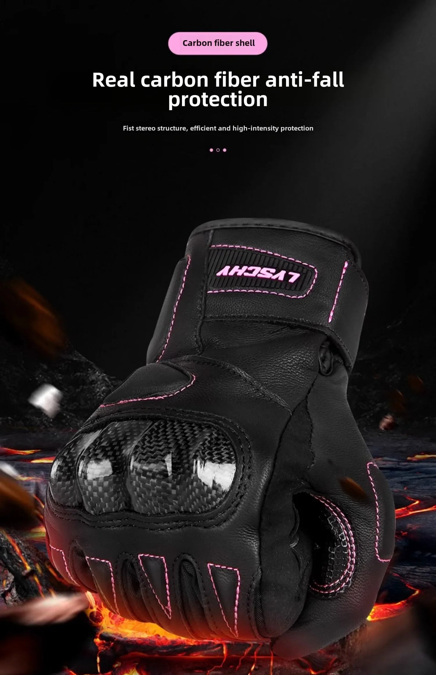 ThermoShield Carbon Fiber Motorbike Gloves