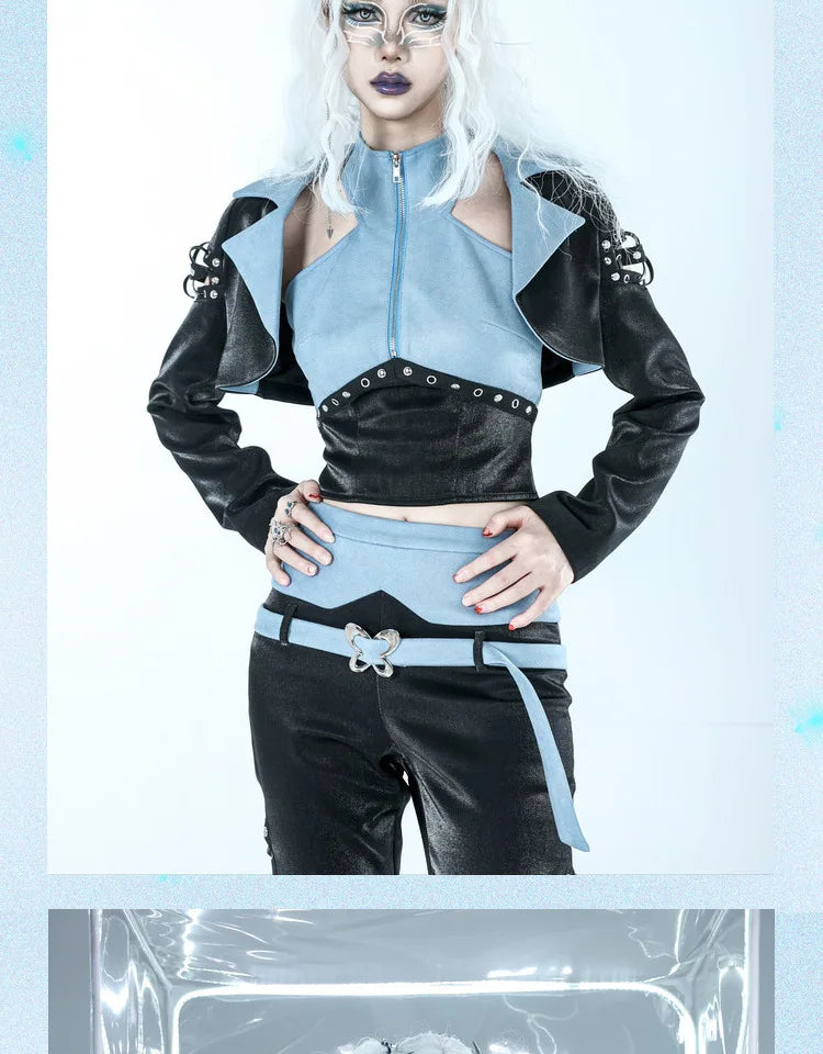 Mystic Charm: Y2K Noir Blazer for Enchanted Nights