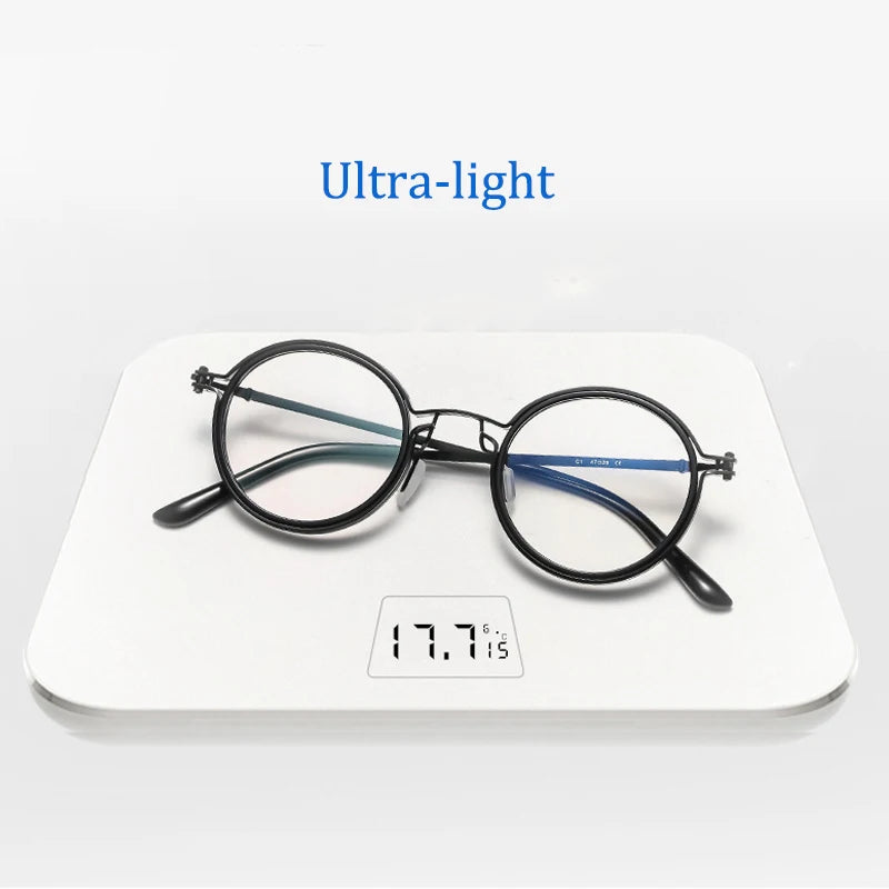 Round frame Retro Progressive Photochromic Reading Glasses