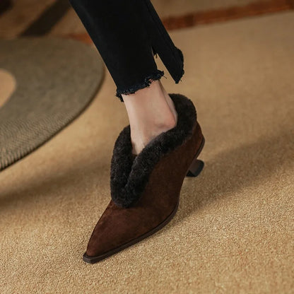 Natural Suede Leather Shoes