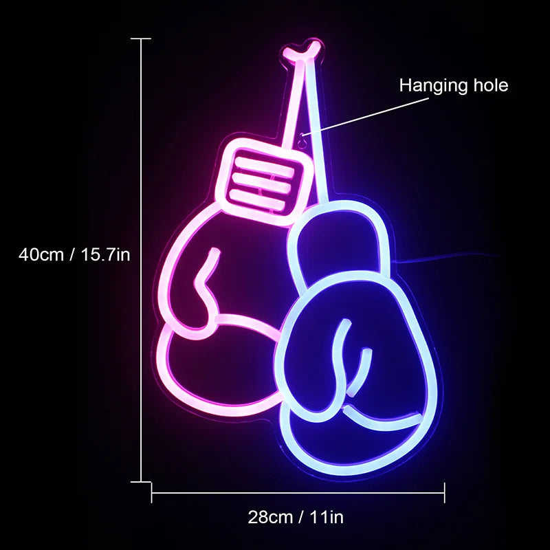 Boxing Gloves LED Neon Sign Lamp