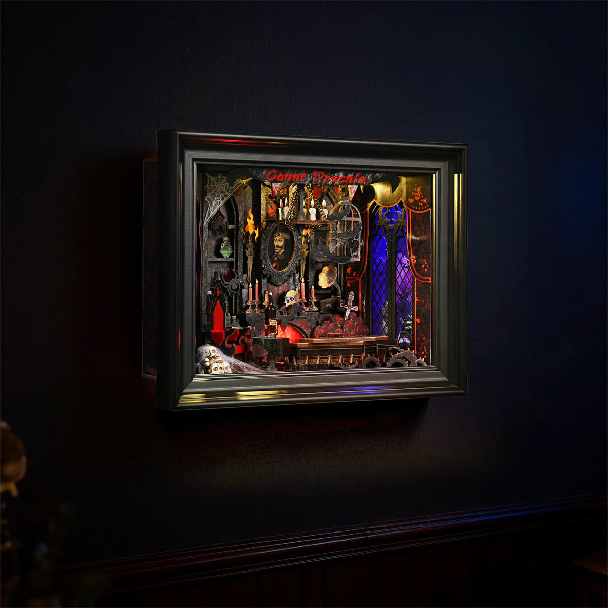 Vampire Book Nook Kit — Dracula Gothic DIY Wooden Puzzle