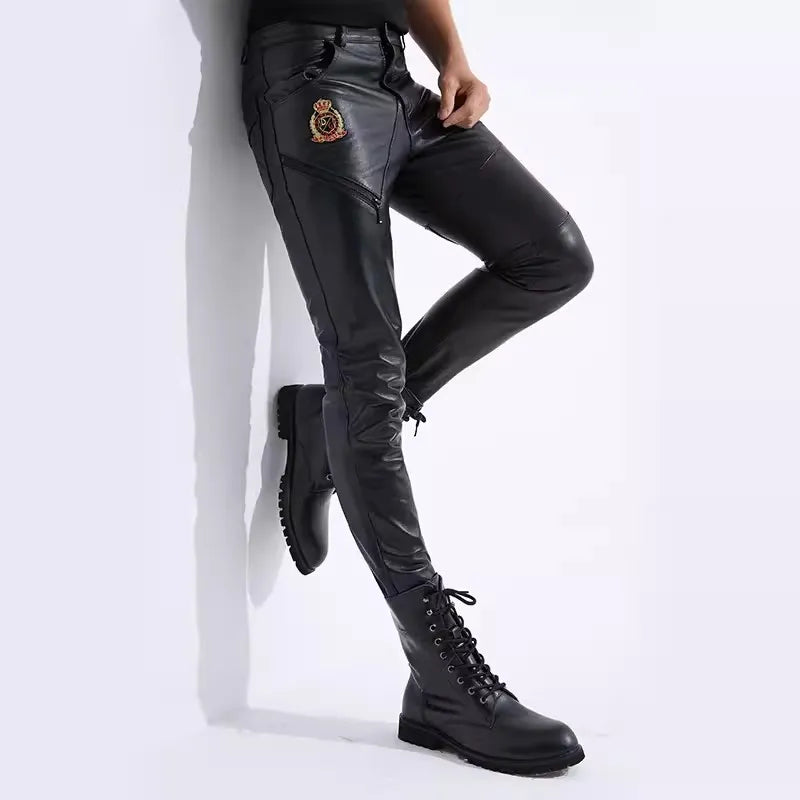 Windproof Leather Pants