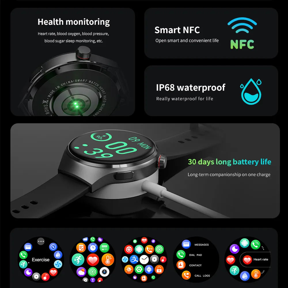 New GPS Smart Watch Men For Huawei GT4 Pro