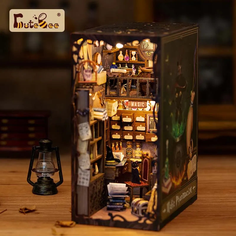 DIY Book Nook Kit Miniature Dollhouse Gifts (Magic Pharmacist )