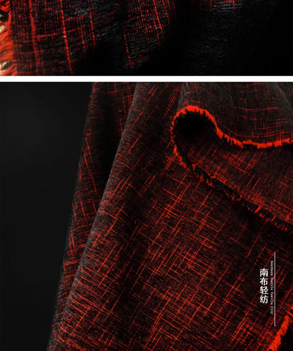 “Rich Red Velvet Textured Apparel Fabric for DIY”
