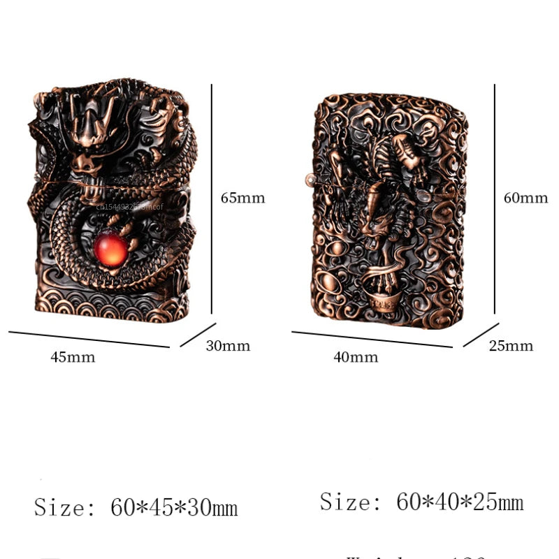 Armored Dragon Metal Kerosene Lighter