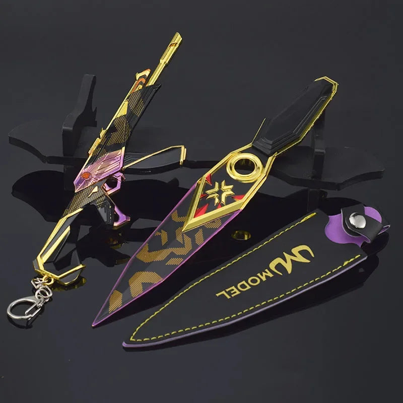 Valorant Champions 2023 New 2pcs Gift Box Metal Kunai Vandal Model Keychain Balisong Uncut Butterfly Knives Karambit Toys Knife