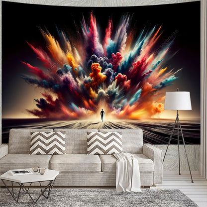 Vivid Sky Dreamscape UV Tapestry for Hippie Vibes