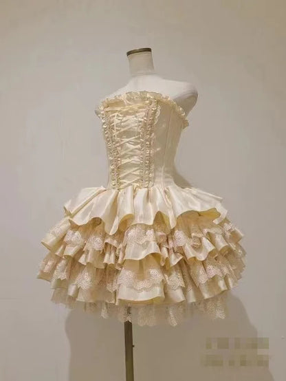 Lace Elegance: Japanese Gothic Lolita Dress