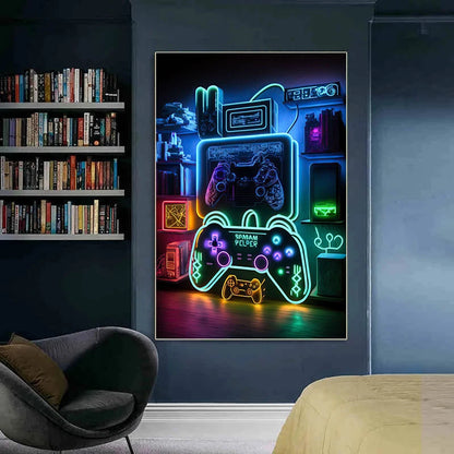 Neon Posters Canvas Prints Wall Art Pictures