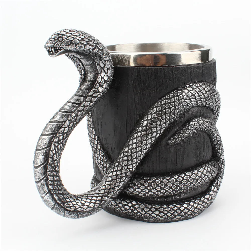 Creative Cobra Figurine Statue Mug Art