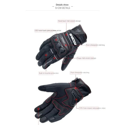Komine GK-856 Sheepskin CE2 Motorcycle Gloves
